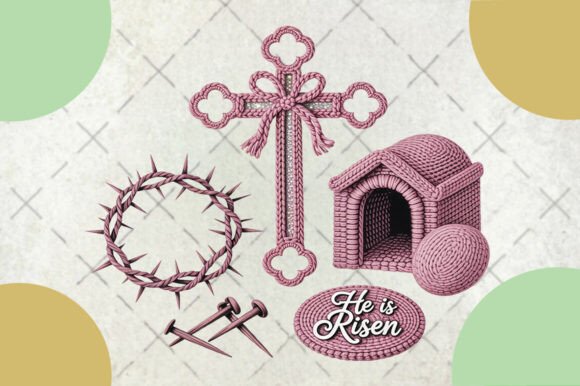 Christian Cross Easter Png Design Illustrations