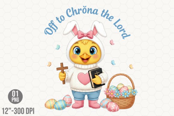 Christian Easter Chick PNG Design: Illustrations for Seasonal Branding