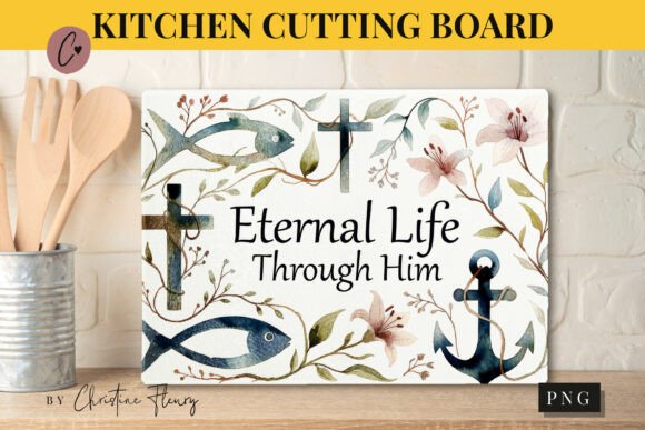 Christian Easter Cutting Board PNG