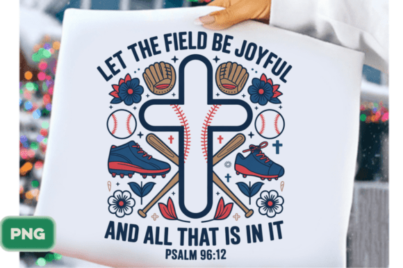 Christian Faith Boho Baseball Cross PNG for Crafts