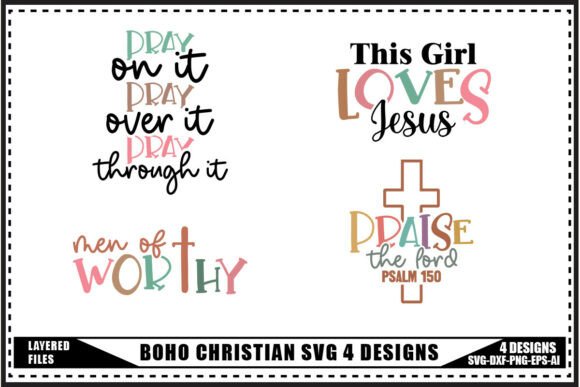 Christian Svg Faith Svg 4 Designs for Crafts