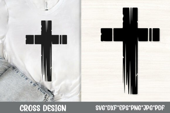 Distressed Cross SVG Cut File for Crafts