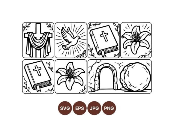 Easter Christian Symbols SVG Clipart