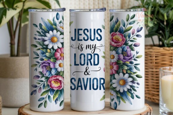 Floral Christian Faith Tumbler Wraps