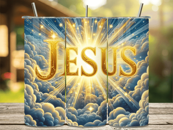 Glorious Light Heaven Jesus Tumbler Wrap