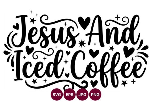 Jesus and Iced Coffee Calligraphic Illustrations