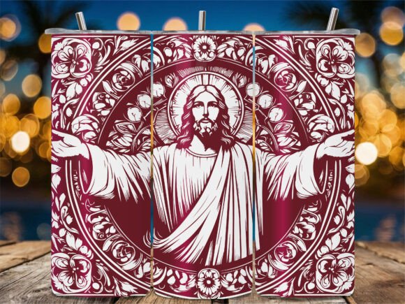 Jesus Christ Floral Mandala