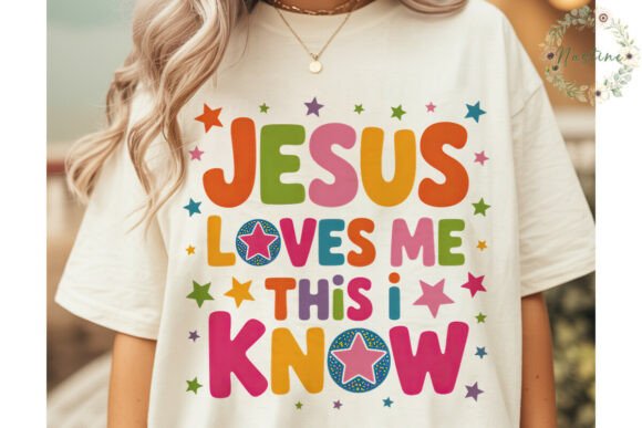 Jesus Loves Me Faith Sublimation Design
