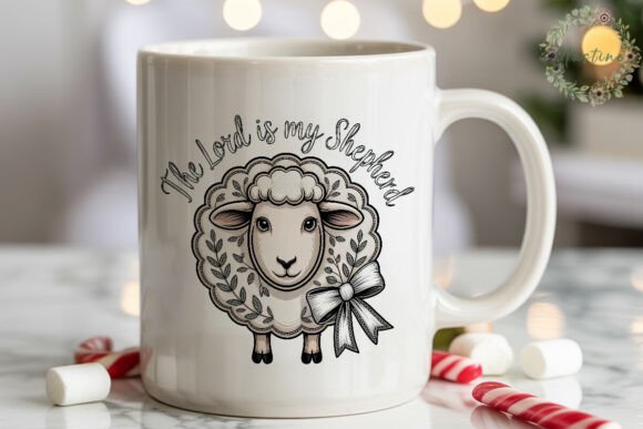 Lace Sheep Christian Sublimation Design