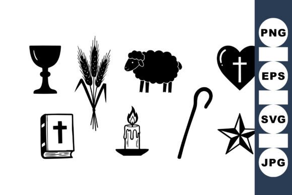 Religious Symbol Clipart Set for Crafts