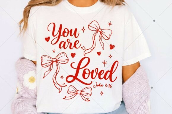 You Are Loved SVG PNG,Coquette Christian: A Crafts-Friendly Graphic Design Asset